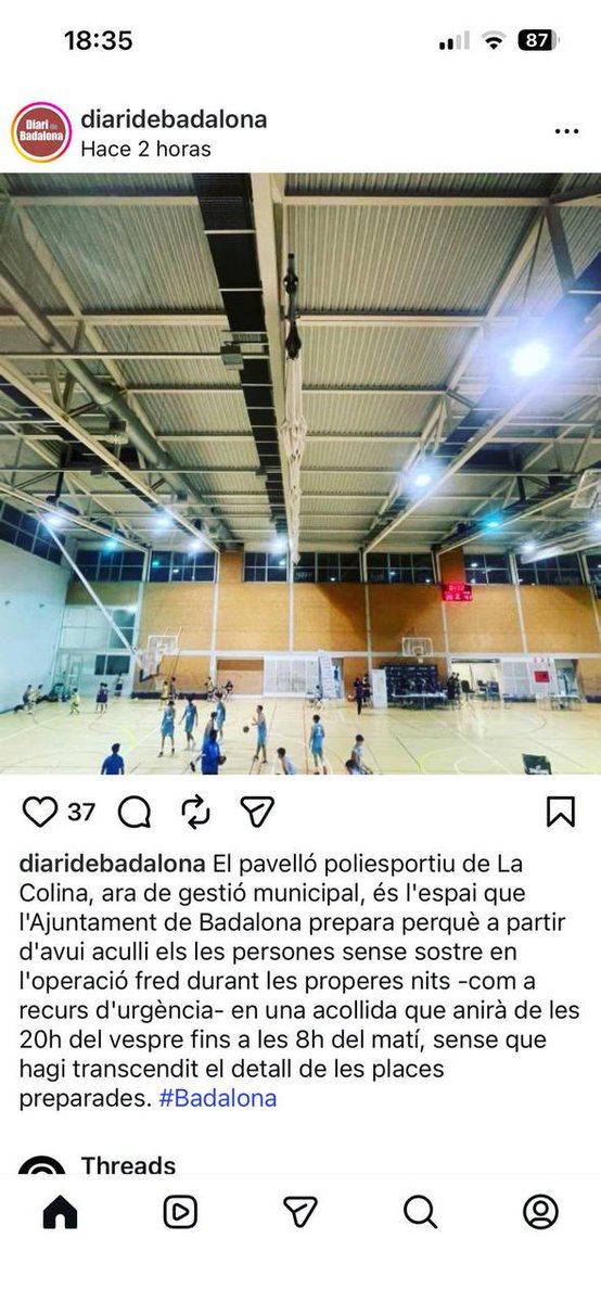 El xèrif de #Badalona  ha tornat a colar un titular fals,  
 la veritat : ❄️NO HI HA OPERATIU FRED
Ni màrfagues, ni posibilitat d'entrar mantes, ni dret a dutxa ni aliments. Limitat a 15 persones, sense campanya informativa al carrer i sense acompanyament. Una #Vergonya, una