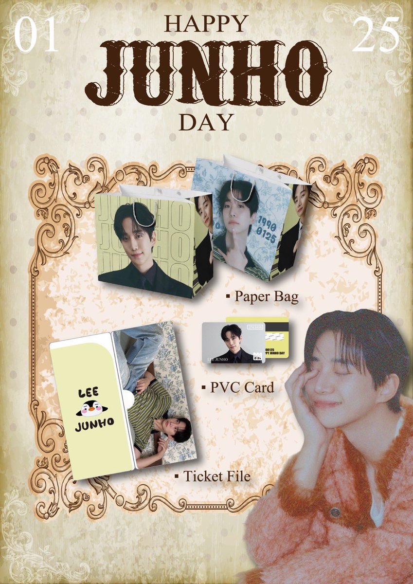 ⋆͛📢⋆お知らせ

#2PM
#ジュノ🐧くんの
お誕生日🎂イベントを
開催致します🎉

1/22(木)～25（日）
📍FACTORY 店内にて

ペーパーバックに
✨特典✨付き 
(それぞれ画像参照) 

※ドリンクなし

1100円(税込)で販売致します💜

#이준호 #준호 #leejunho #junho