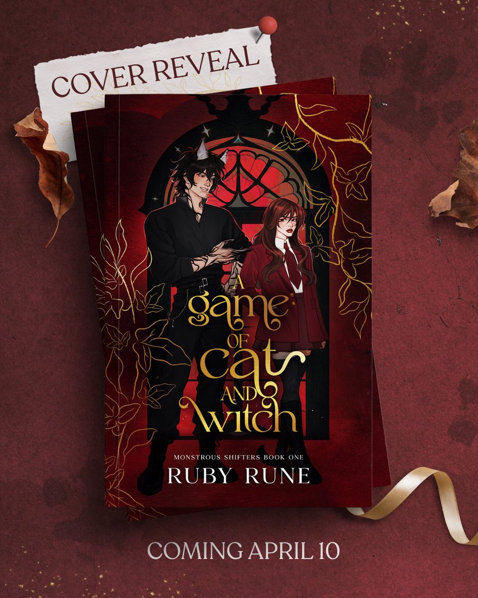 Cover Reveal 
 
A Game of Cat and Witch is out on April 10th and will be a dark paranormal romance with romcom elements. It is about a witch who tries to summon a familiar but instead ends up with a (slightly unhinged) cat shifter 👀 ❤️