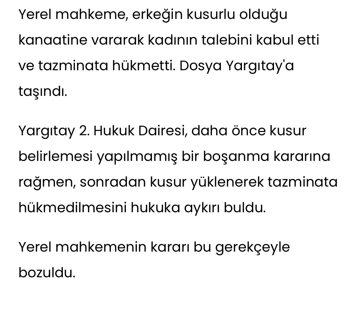 Türk kadını ne zaman bu kadar aç gözlü oldu? Almanya’da anlaşmalı olarak boşanmış iş bitmiş, Türkiye’ye yerleşip tazminat davası açmış. İşgüzar yerel mahkeme tazminat kararı vermiş. Yargıtay 2. Hukuk dairesindeki meşhur feministler bile herhalde utanmış olacak ki kararı bozmuş.