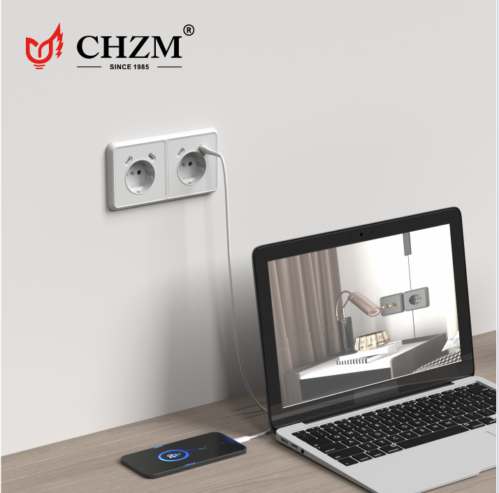CHZM_LEDLight's tweet photo. CHZM -Switch and sockte
we’ve integrated high-speed charging directly into your wall. Designed for the modern minimalist, our built-in Type-C ports allow you to power your laptop and smartphone with just a single cable.

#Socket #Switch https://t.co/roTmLq39tn