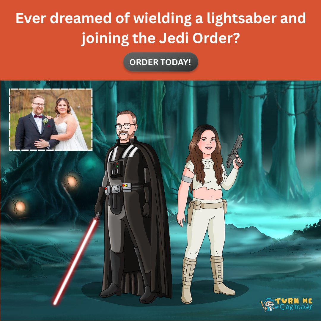 turnmecartoons's tweet photo. ✨ Make Me a Jedi! ✨

Ever dreamed of wielding a lightsaber and joining the Jedi Order? ⚔️🌌

https://t.co/riQFucy0nG

👉 Order now &amp; unleash the Force in you! https://t.co/Gd3lcSr84O

#MakeMeJedi #CustomJediPortrait #TurnMeCartoons #StarWarsArt #StarWarsArt https://t.co/xo90cw69X9