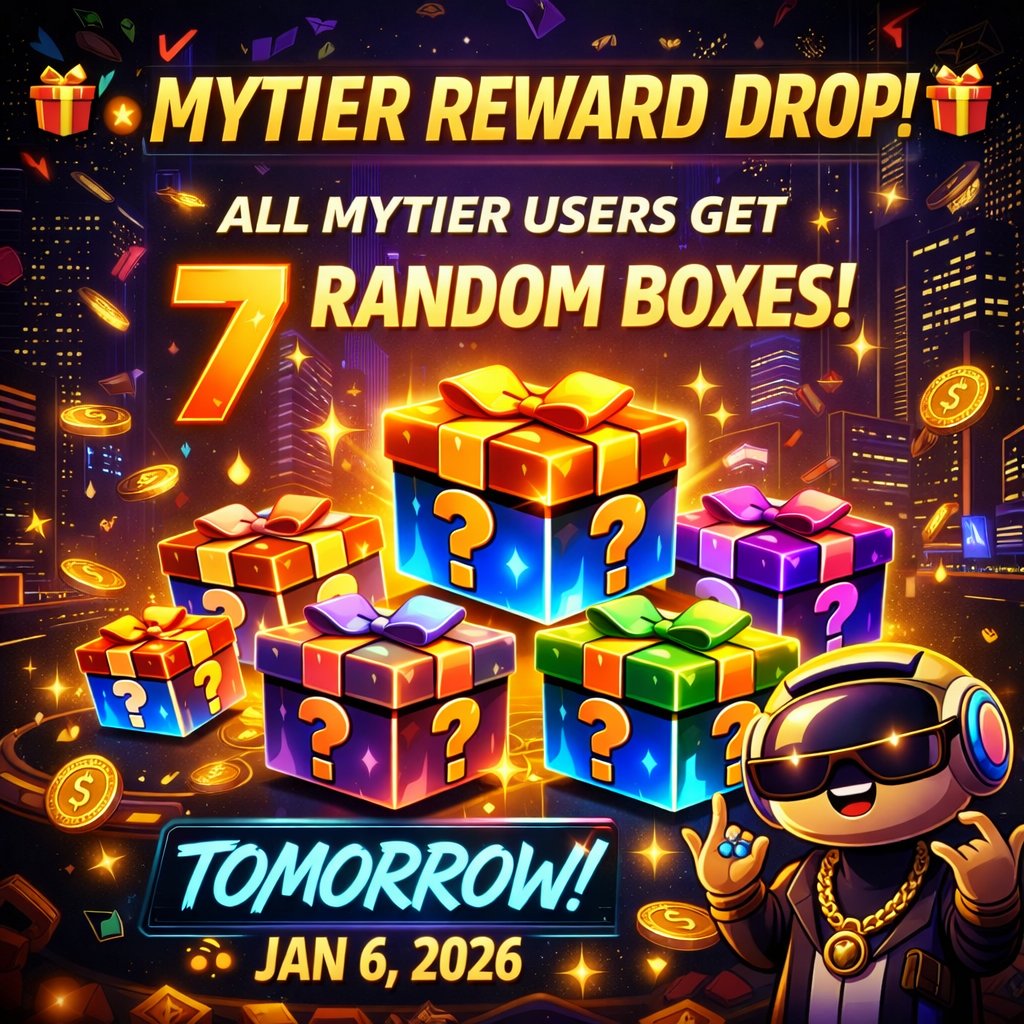 🎁✨ MyTier Random Box Distribution Notice ✨🎁

The random box distribution event that was previously conducted through friend invitations has now ended. 🙏

However, for users who were unable to participate due to not having anyone to invite, and as a 🎉 New Year’s greeting and