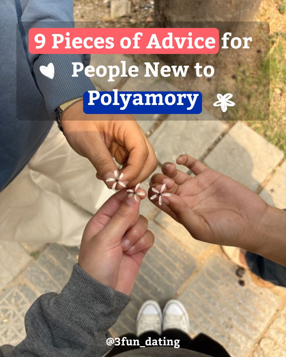 3fun_app's tweet image. My top 9 advice for people new to polyamory (Part 3)

These aren’t rules. There’s no “right” or “one true” way to do non-monogamy.

✨ What advice would you give someone who’s new to polyamory?

#3Fun #polyamory #advice #nonmonogamy #enm
