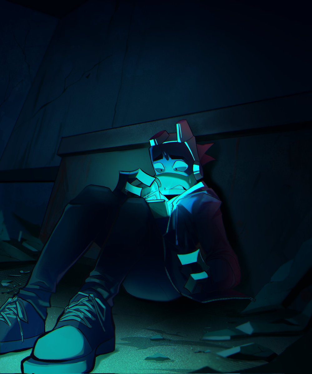 BoobeeLean's tweet photo. Commission ✨️
I love the mood and lightning here 📹 (don't go to abandoned places)

#art #rottmnt #RiseOfTheTMNT https://t.co/UpRBDHXkDT