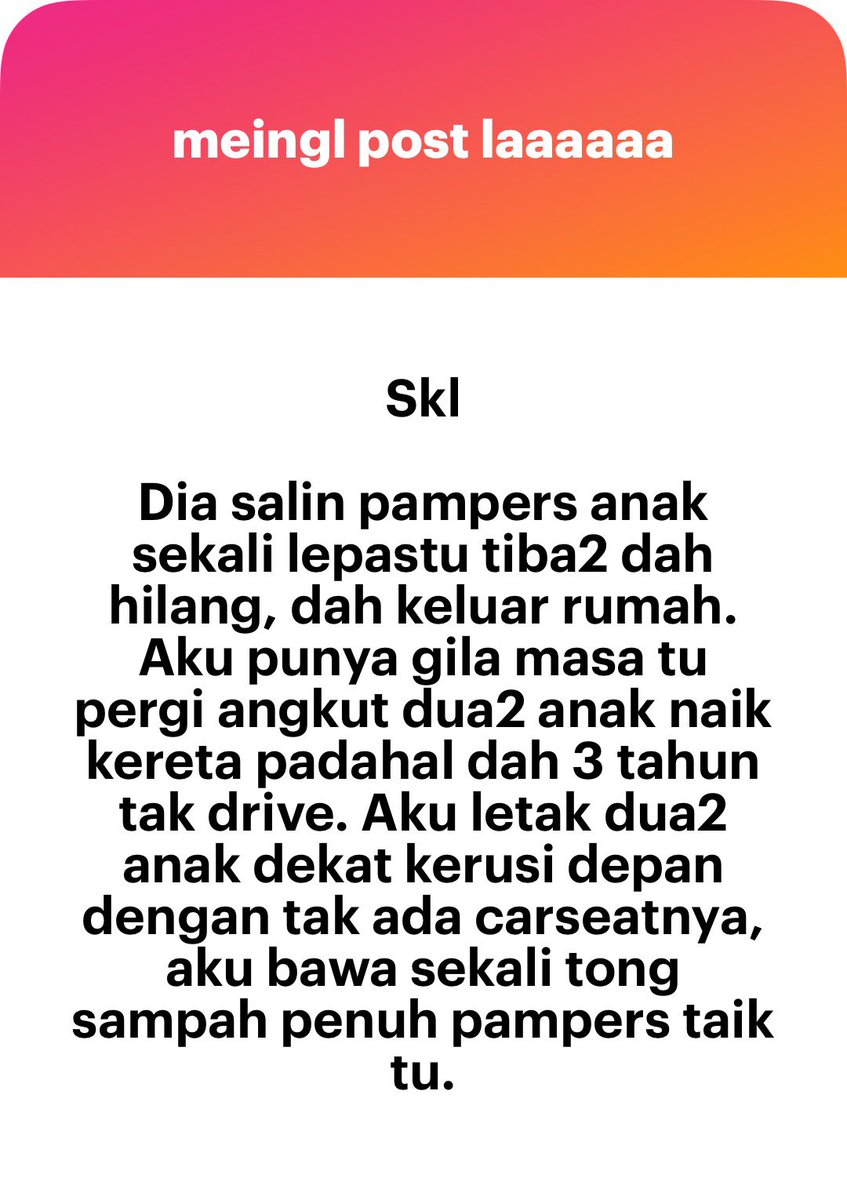 Hah ni baru betul buat jadi perempuan gila. Kering betoi ang kak.