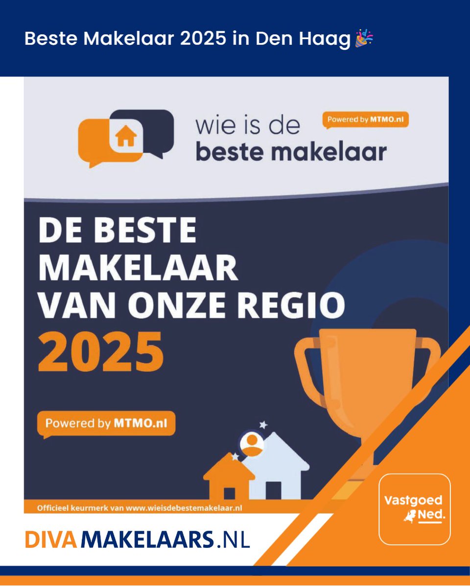 🏆 DIVA Makelaars uitgeroepen tot Beste Makelaar van Den Haag 2025! 🏆 divamakelaars.nl/14-e434-264/ni… #Beste #Makelaar #DenHaag