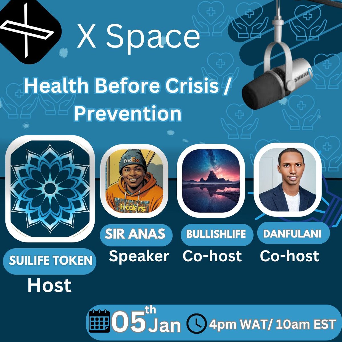 SuiLife Space | Health Before Crisis - Prevention Matters

Today, we’re having an honest conversation about why health should be a priority before crisis hits. From awareness to proactive living, we’ll explore how prevention saves lives and strengthens communities.

🗓️ Today 
⏰