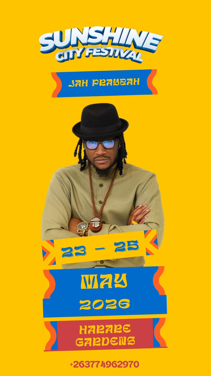 TambaEvents's tweet image. Jah Prayzah  ACTIVATED 🔥

SUNSHINE CITY FESTIVAL 2026

🗓️  May 23-25
📍 Harare Gardens
🎵 3 STAGES, 3 LINEUPS, 3 EPIC DAYS

ELECTRONIC 1st PHASE ADVANCE TICKETS  NOW AVAILABLE ⚠️ LIMITED TICKETS AVAILABLE DUE TO VENUE CAPACITY!

  #SunshineCityFestival2026