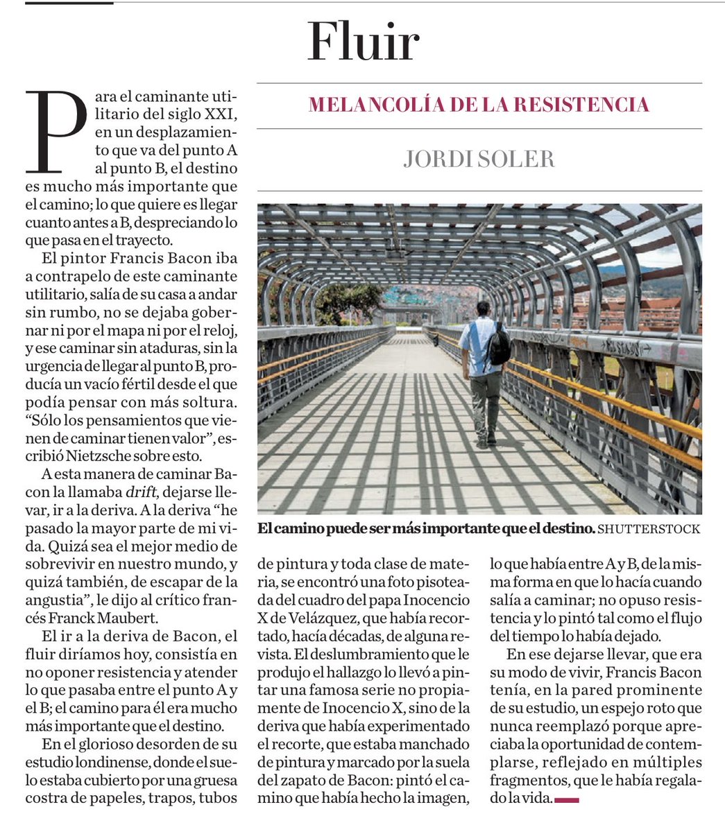 jsolerescritor's tweet image. Fluir (cuando el camino es más importante que el destino). Mi artículo de hoy ⁦@mileniodiario⁩ ⁦@Milenio⁩