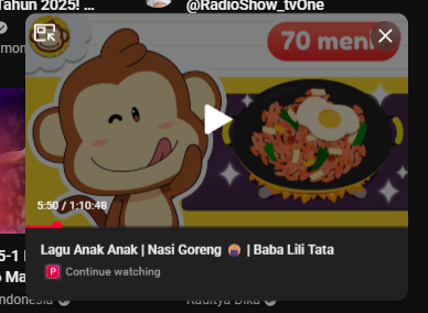 Baru buka youtube tiba-tiba ada beginian, tandanya lagi nonton tipi si bocil