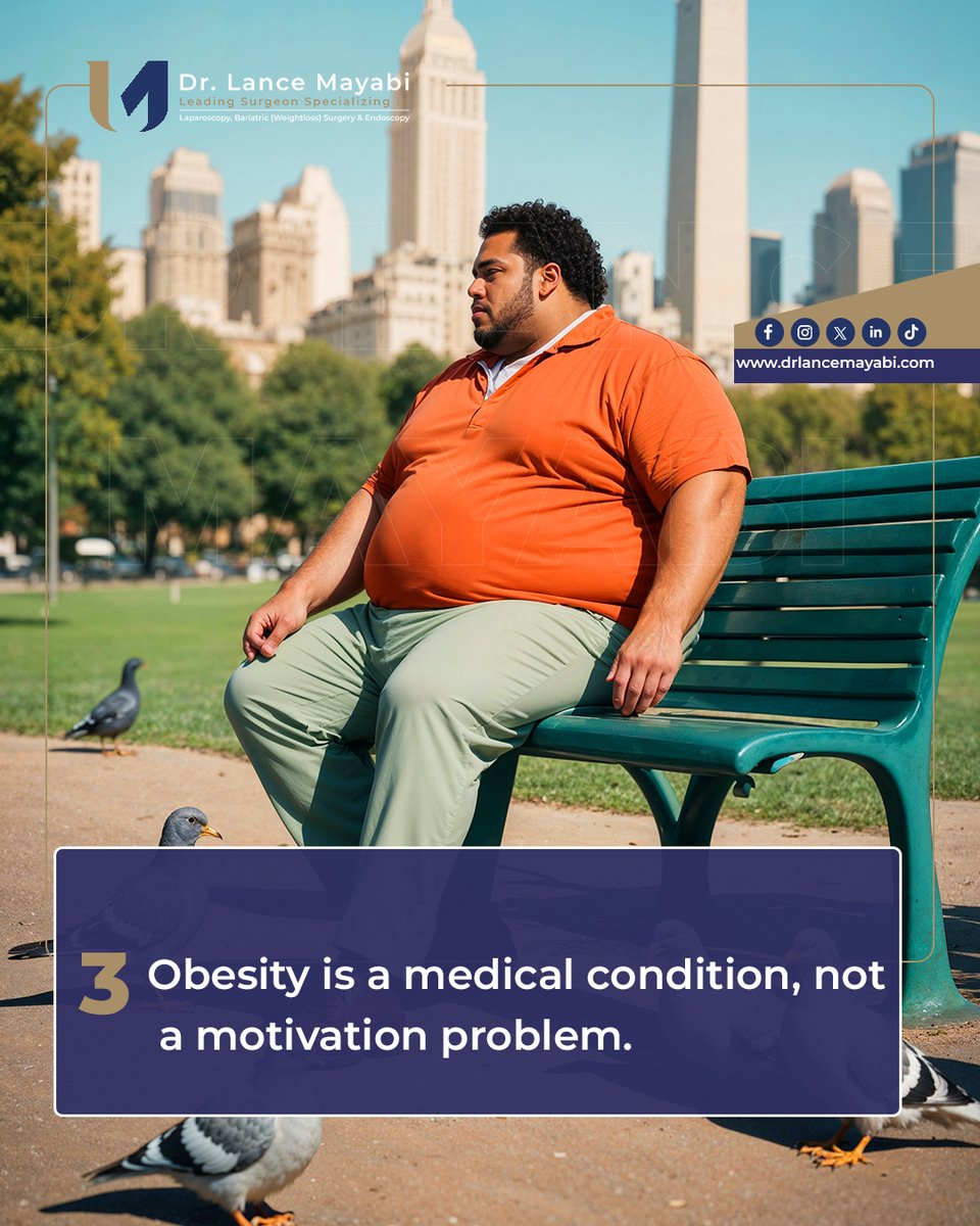 DrLanceMayabi's tweet image. Diets don’t fail because patients are weak. They fail because biology fights back.
For the right patient, surgery treats the cause—not the symptoms.
Schedule a consultation.
More: instagram.com/drlancemayabi/o
#DoctorInsight #ObesityIsADisease