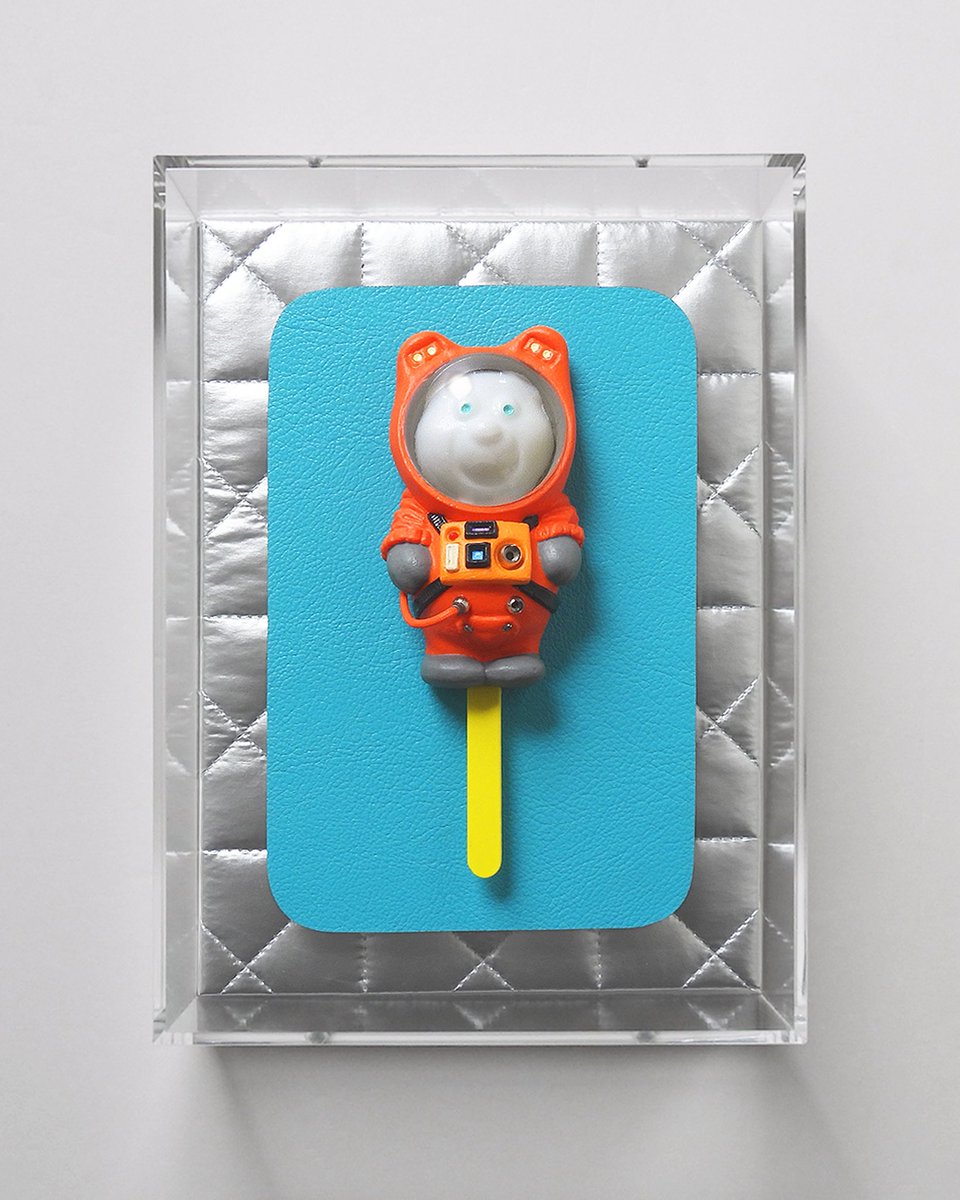 内田有さんの作品　Cool It　白クマ　アイスキャンディー　ドット　アート 本日1月5日より「OIL by 美術手帖」にてオンライン販売がスタート