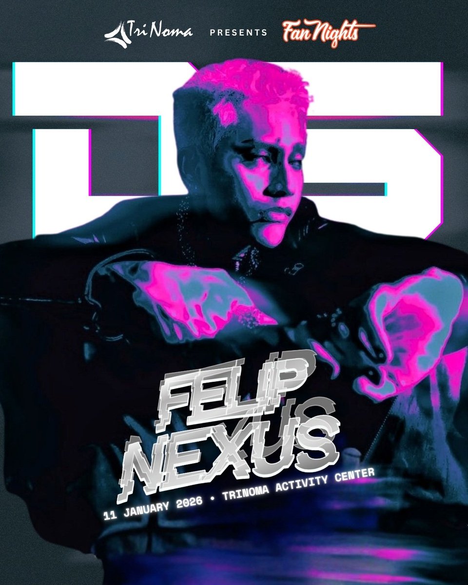 The countdown is ON: 5 DAYS until #FELIPNexus 👀

Get ready to step into a world where every side &amp; every fan of <a href="/felipsuperior/">FELIP</a> meets.

🗓 01.11.2026 | 📍 Trinoma
🎉 A birthday fan gathering

CROSSING THE CORE
#FELIP #SB19_KEN