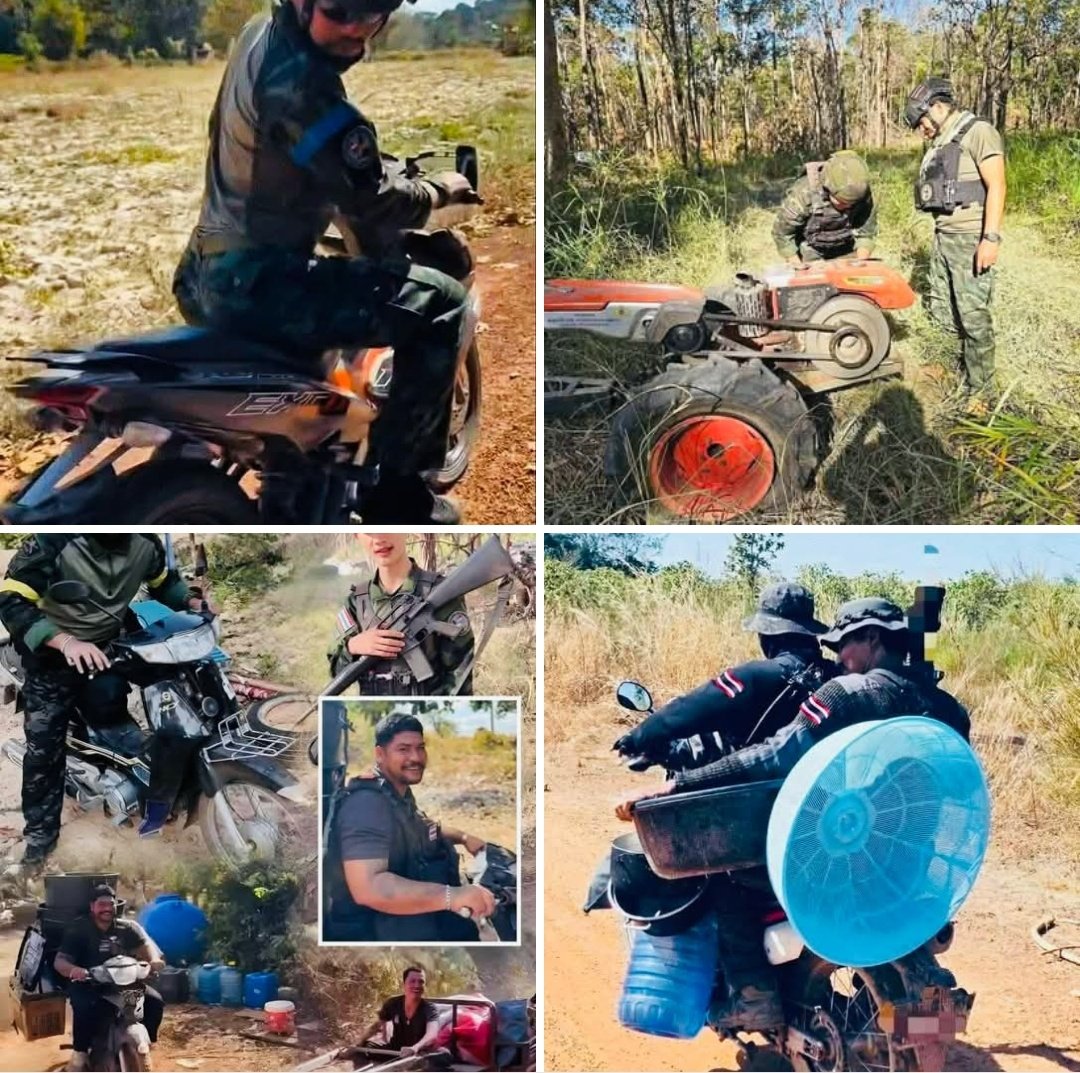 KhmerPost24's tweet photo. Thai troops continue to collect and steal the property of Cambodian refugees every day. https://t.co/h8AeS3saqh