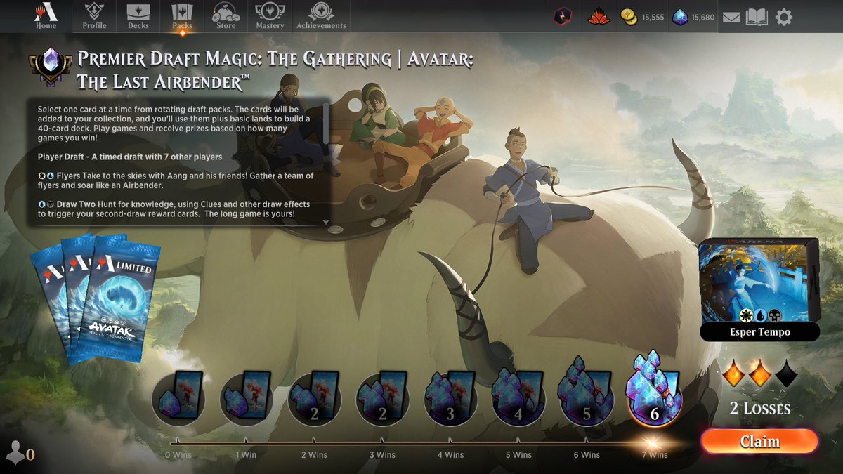 ThePastaPirate's tweet image. 🌊🏆Esper Tempo🏆🌊

1) 1x Katara made the W splash

2) 2x Penguin/Sokka applied immense pressure

3) 3x Inspector enabled Sokka/Trebuchet

4) 18 lands ensured consistent land drops

5) Agna Qel'a/Drill: busted rares

Draft: 17lands.com/draft/fcee73ef…

Games: 17lands.com/details/fcee73…