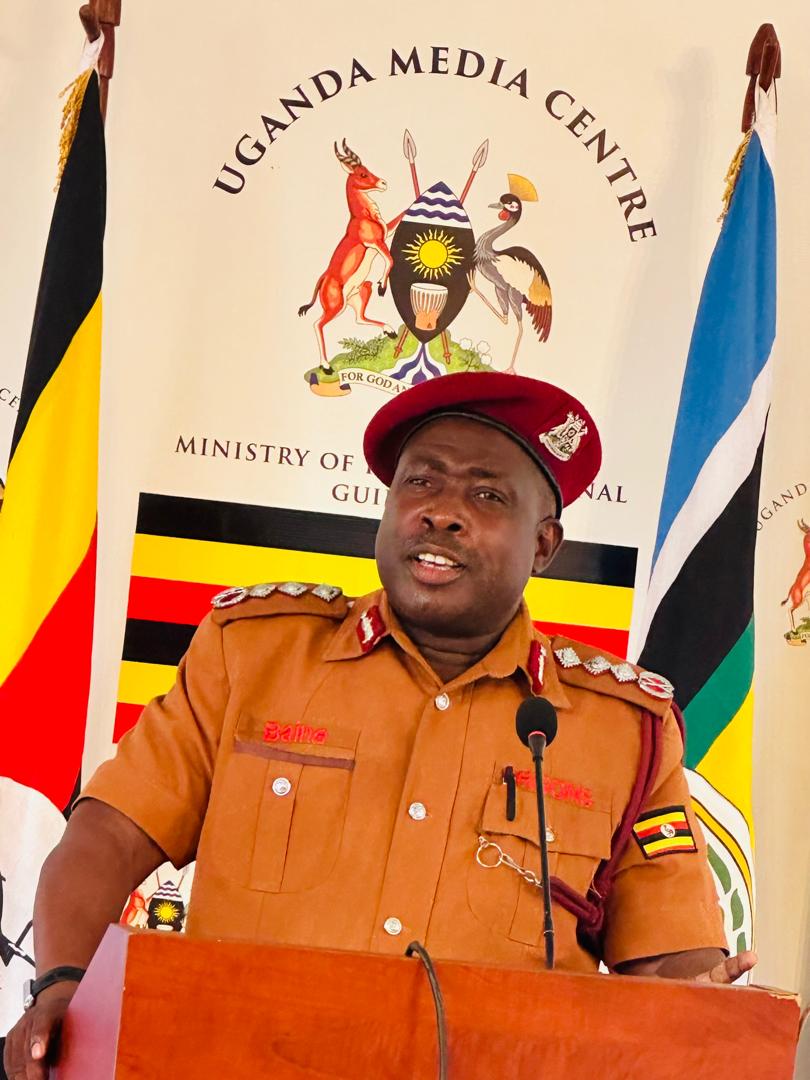 david_serumaga's tweet image. #ONGOING at @UgandaMediaCent: The Senior Commissioner of Prisons, @UgandaPrisons, Mr. Frank Baine is Addressing the Media on Issues Regarding the Uganda Prisons Service Including Allegations Raised by the Sacked Prisons Officer @UgandanMind.