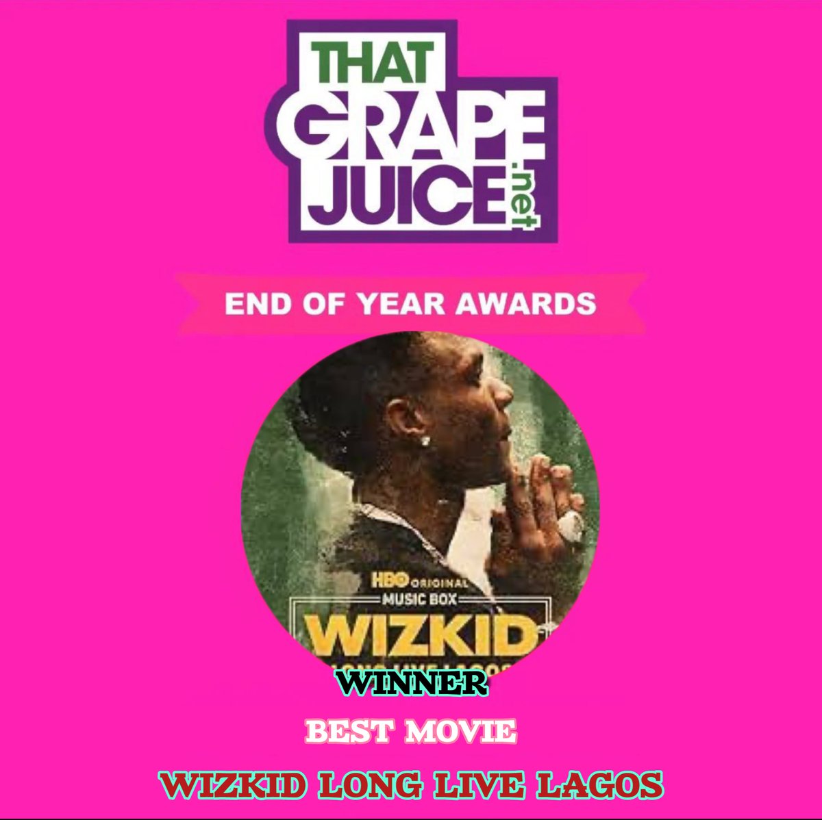 ChaftsAfrica's tweet image. Wizkid: Long Live Lagos has made history as the first African music documentary to win an award.