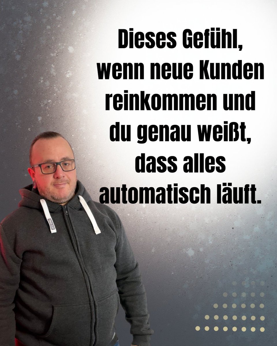 Neue Kunden buchen, alles läuft automatisch. Keine Panik, keine To do Liste. Rechnung raus, Willkommensmail, Termin eingetragen, Zugang frei. Shift von Stress zu Freude, von Überforderung zu Kontrolle. Das ist Freiheit.
