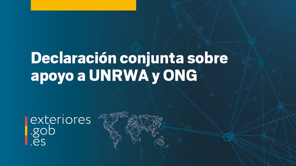 MAECgob's tweet image. España, Islandia, Irlanda, Luxemburgo, Malta, Noruega y Eslovenia condenan la última legislación israelí dirigida contra @UNRWA, incluidas las medidas para cortar el suministro de agua, electricidad y comunicaciones a sus instalaciones.

🔗 
exteriores.gob.es/es/Comunicacio…