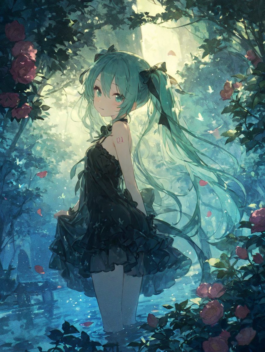 harumaron's tweet image. 水辺に浮かぶ花
#AIイラスト #初音ミク