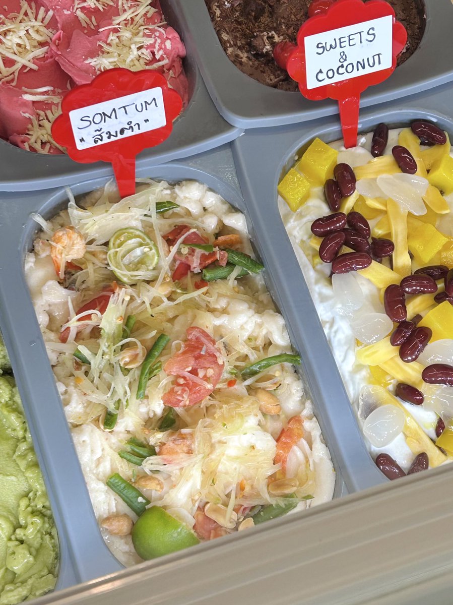 Bluemocca165's tweet image. บางทีส้มตำก็มาในรูปแบบของไอศกรีม 🌶️🔥

#priscillaicecream