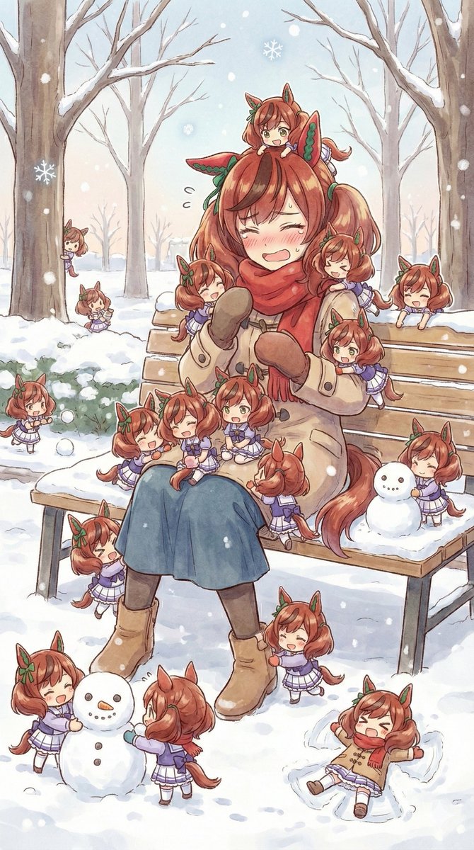 niceAInature477's tweet image. ネイチャによるチビネイチャ達のお散歩✨
#ウマ娘 #一日一ネイチャ