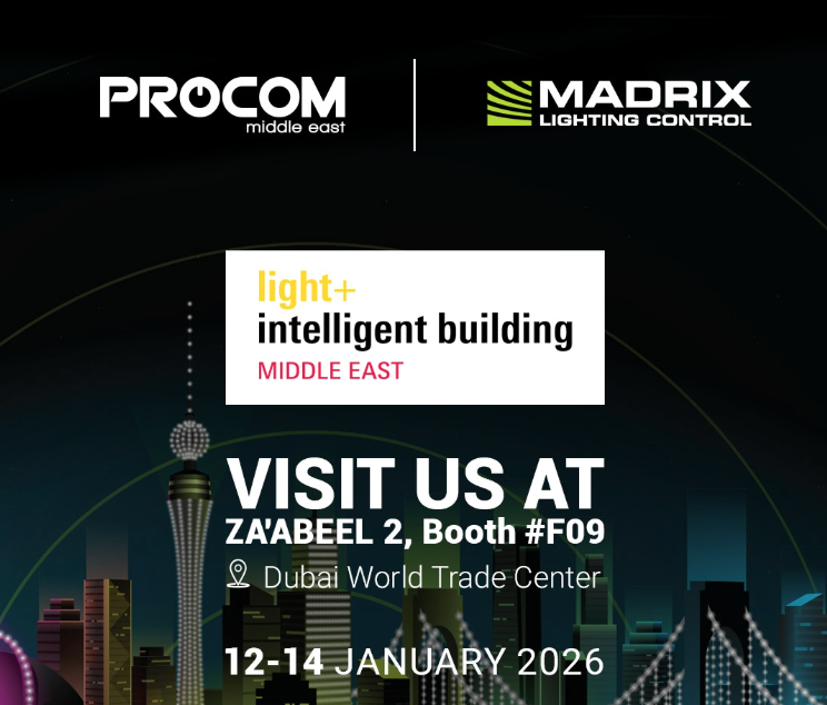 madrix's tweet image. Dubai is about to get a whole lot brighter! ✨ Join us and @MADRIX at Light + Intelligent Building Middle East from Jan 12–14. We’re showcasing the latest in pixel mapping &amp;amp; LED control. Come say hi! 📍 Booth Z2 F09 🏢 Dubai World Trade Centre #LightME #MADRIX