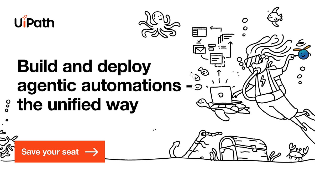 Stop overthinking automation. Join this #UiPathDevDives session &amp; learn how to build, manage, and ship #AgenticAutomations with confidence. ⭐ RSVP: spr.ly/6015CY33x