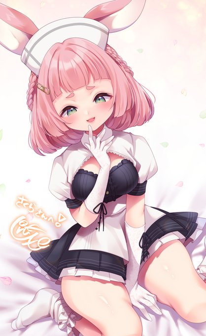 skebにて、Vtuberの兎野さくらさんを描かせていただきました!ナース姿とってもかわいい ありがとうございました〜 えちな差分はぴくしぶにあげてます