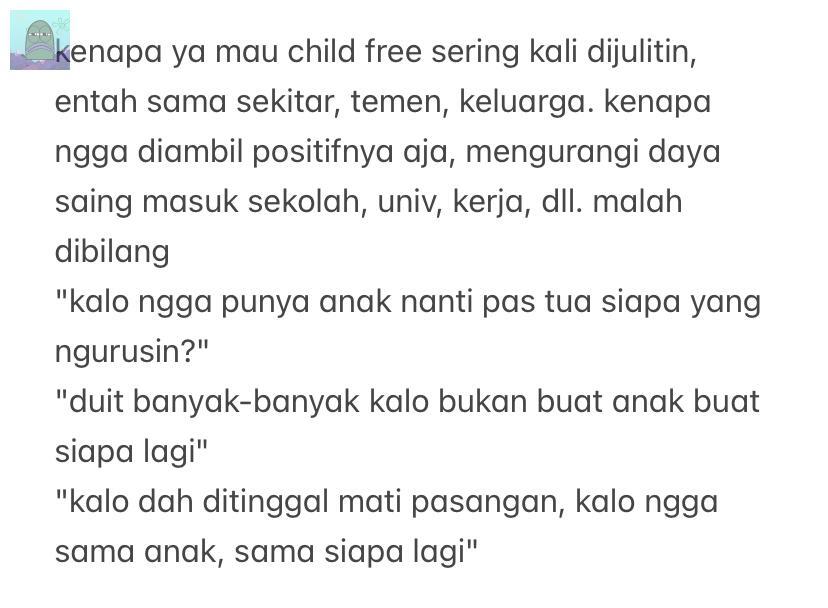 tanyakanrl's tweet image. 💚 kalian rencana mau child free/ngga?