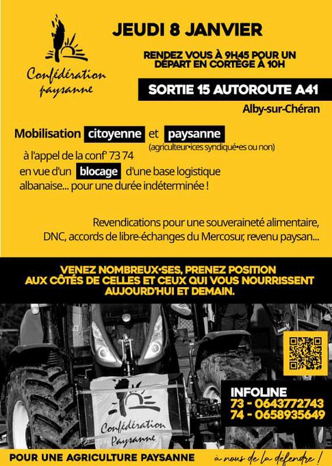 bloquonstout's tweet image. 🚨🚜 LES APPELS À LA MOBILISATION SE MULTIPLIENT EN RÉGION !

Partout en France, les agriculteurs s’organisent, se parlent, se lèvent.

Rien n’est réglé. La colère est toujours là.

La mobilisation s’étend, s’ancre localement… et monte en puissance.

👉 Restez attentifs.
👉…