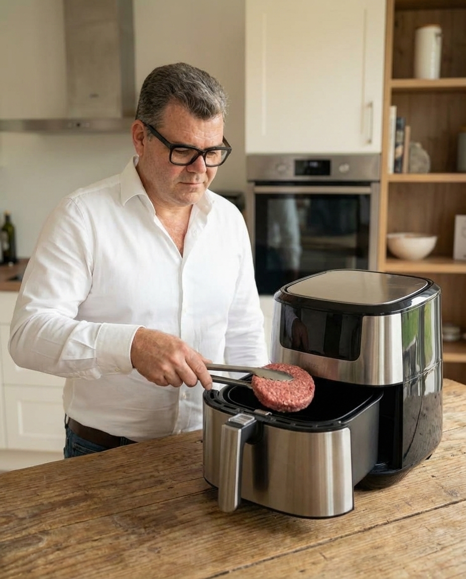 Heißluftfritteuse?
​Ich brauche das nicht. 
Mein Backofen funktioniert einwandfrei.

​Das war ich. Letzte Woche.
Ein Paradebeispiel für das deutsche "Legacy-Mindset".

​Dann habe ich den Airfryer trotzdem gekauft.
Heute frage ich mich, wie ich 50 Jahre ohne überlebt habe.

​Was