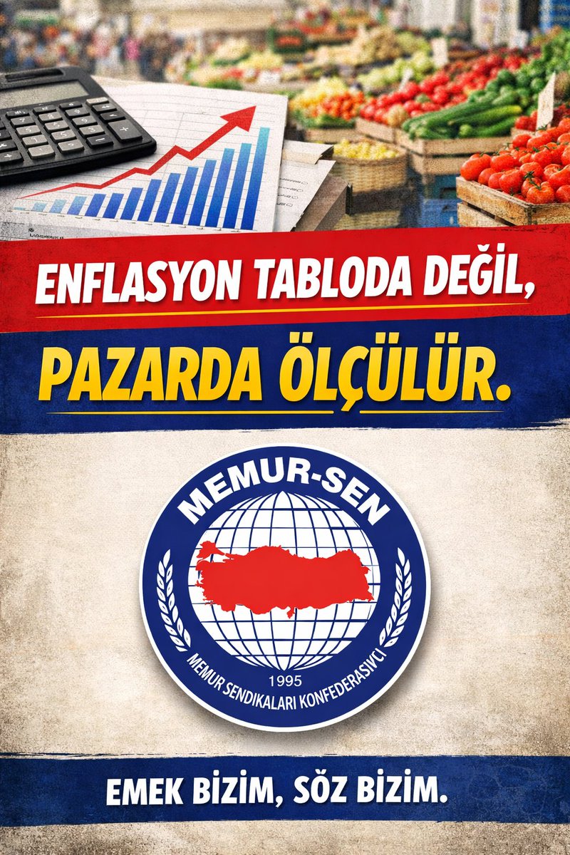 TÜİK, ENFLASYONU TABLOLARDA DEĞİL, PAZARLARDA ÖLÇMELİDİR.

TÜİK verileri ile vatandaşın pazarda, markette ve kira giderlerinde yaşadığı gerçeklik arasındaki fark dikkat çekicidir. Enflasyon, yalnızca tablolarla değil günlük yaşam maliyetleriyle ölçülmelidir. Beklentimiz; şeffaf,