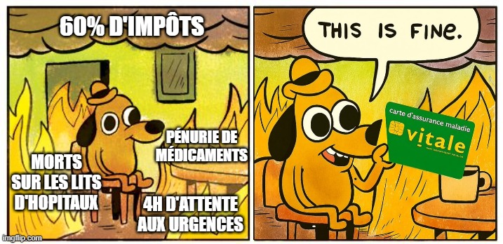 <a href="/TwitchGauchiste/">TwitchGauchiste</a> L'idiot du village qui n'a pas compris que dans un pays où on te ponctionne +70% de la valeur que tu produits via des centaines de taxes/impôts et TVA, la facture est vite remboursée. 

Et il faut arrêter de croire que l'hôpital est hors de prix partout, ici à Tokyo on est