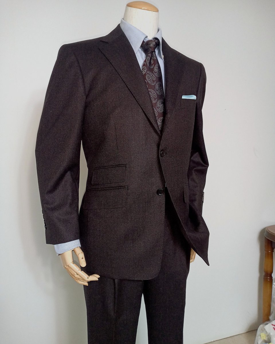 【カノニコ】ダークブラウン セットアップ CANONICO SUPER120's(カノニコ スーパー120's) Chestnut Brown