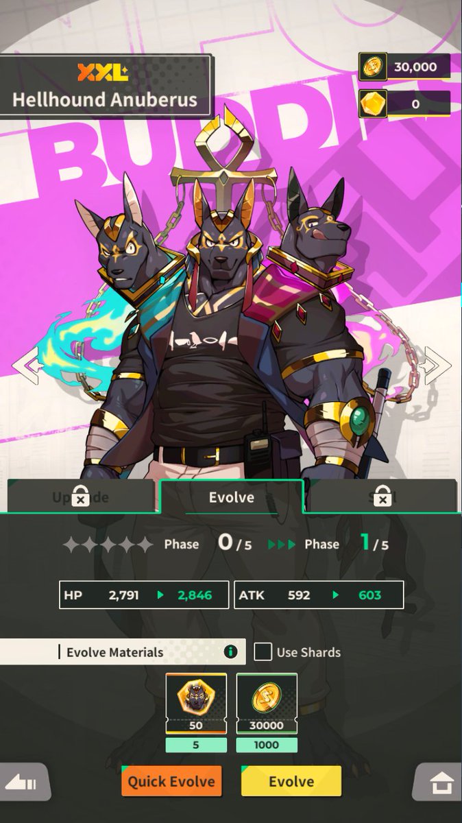 hereforrocket's tweet image. i just started XXL Woofia tonight and got two Anuberus' and a Beernox in my very first 11-pull. is this worth keeping or should i reroll for an Anuberus and Ricano? 😵‍💫

#xxlwoofia