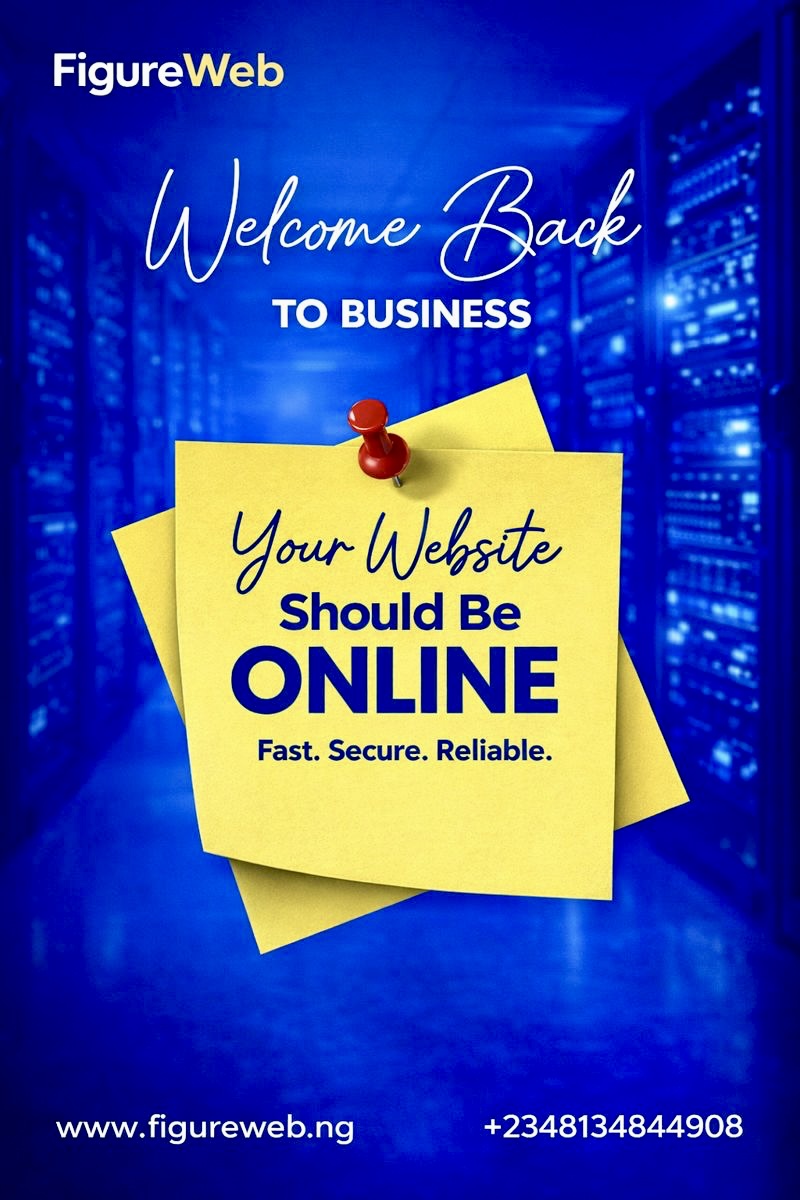 figurewebng's tweet photo. The holidays are over.
Business is back.
Your website should be fast, secure, and reliable not struggling to keep up.
FigureWeb keeps your online presence solid all year round.
Visit https://t.co/BWSliVHXt0 or send a DM
#FigureWeb #WebHosting #DomainRegistration https://t.co/GOpFd2mRyS