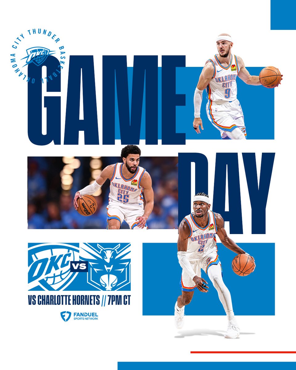 okcthunder's tweet image. Back to work in OKC 🏠

🎟️ bit.ly/3JoPOkp
📺 FanDuel Sports Network
📻 @sportsanimal