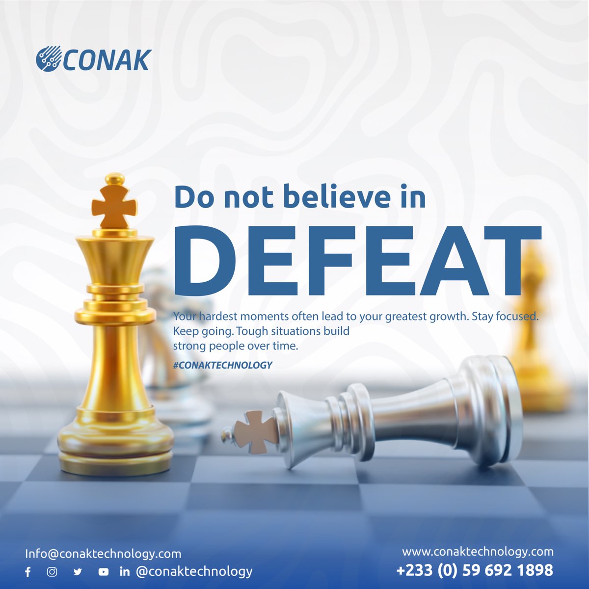 ConakTechnology's tweet photo. Challenges build focus. Persistence drives growth. Build systems that win.
#CONAKTechnology #DigitalTransformation #OdooERP #BusinessGrowth #TechForBusiness https://t.co/PezOxfG4ZC