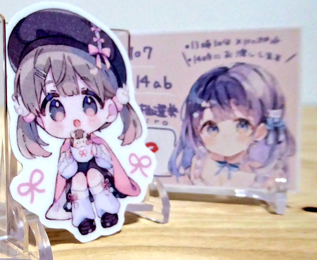 コミケ戦利品 せんちゃさん(@ukiukisoda) モカちゃんセット シールとか