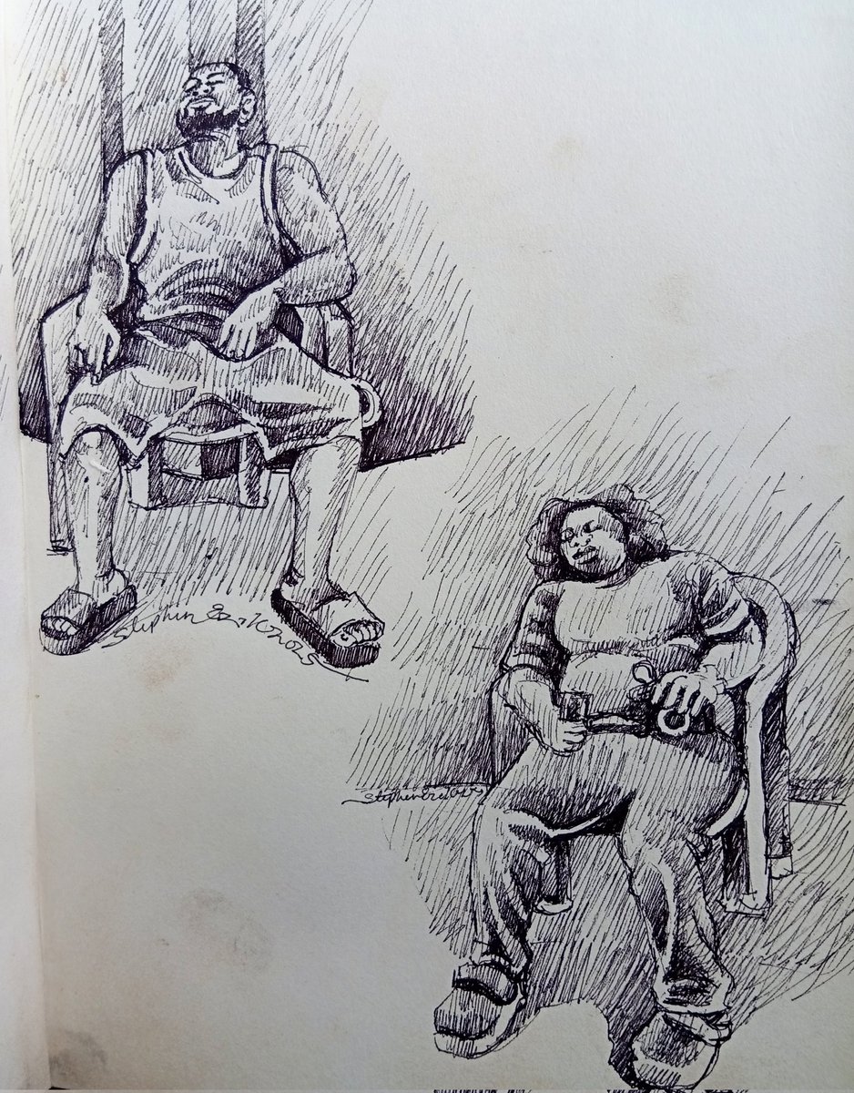 ezike1952's tweet photo. Sound sleep, peace of mind, and good health are deeply underrated. What other things do people often have but fail to appreciate?
Random sketches capturing figures, gestures, and fleeting moods.
Rollertip pen on sketchbook, A4 , 2025.
Stephen Ezike.
#inked #drawing #drawingoft https://t.co/ShotUg528Q