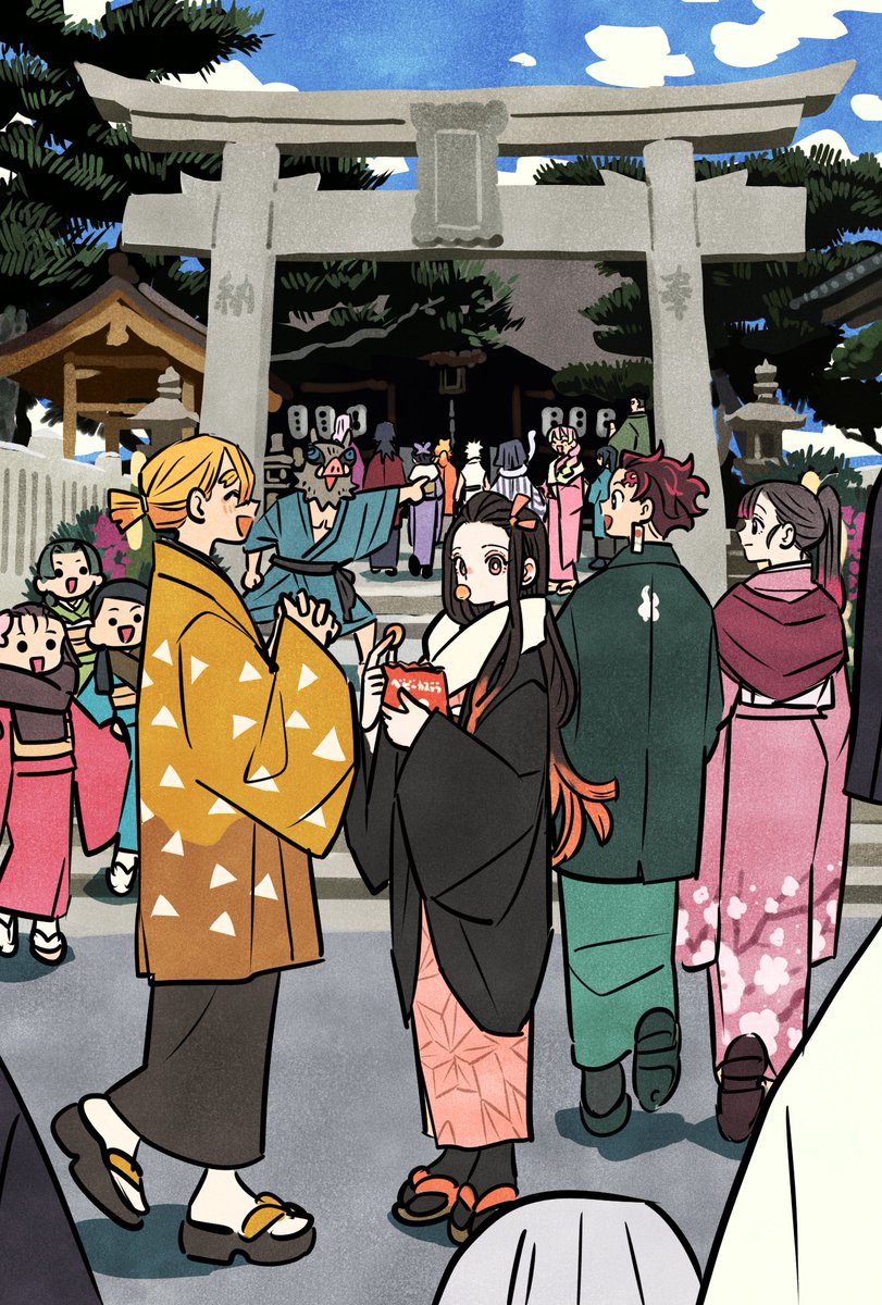 ryosuketarou's tweet image. 鬼滅の初詣