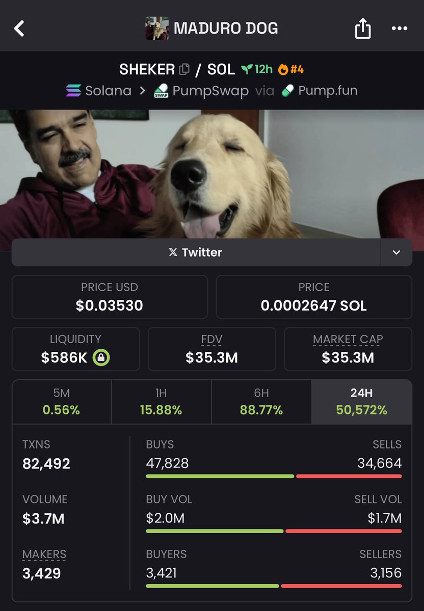 I called $SHEKER  MADURO DOG at $100k

It did over 350x in less than a week , and those who had notifications on became millionaires 🔔

Today, I’ve found another early gem and will share the CA with those who like, RT, and comment 'done'.

Must follow and open DMs.
