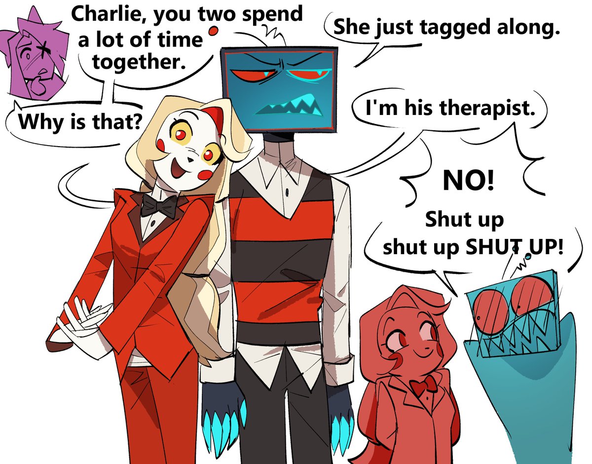 KefiCatfish's tweet image. I can't stop thinking about them potentially interacting as this sort of friends duo. These two have so much potential for a sibling-like duo dynamic...... I can't unsee it
(1/2)
#HazbinHotel