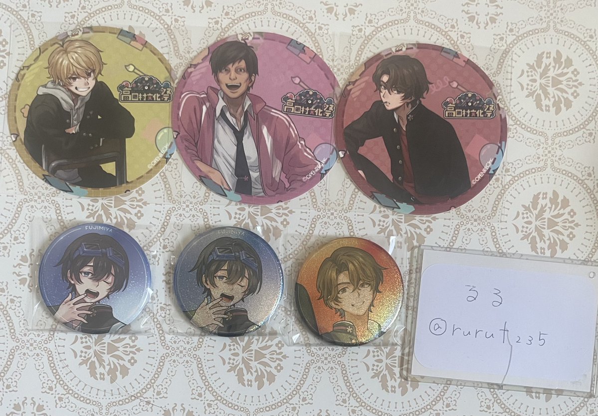 高田村 文化祭 コースター 缶バッジ ホロ 交換 譲🌸🧸🍫🥽(🚬🐬) 求