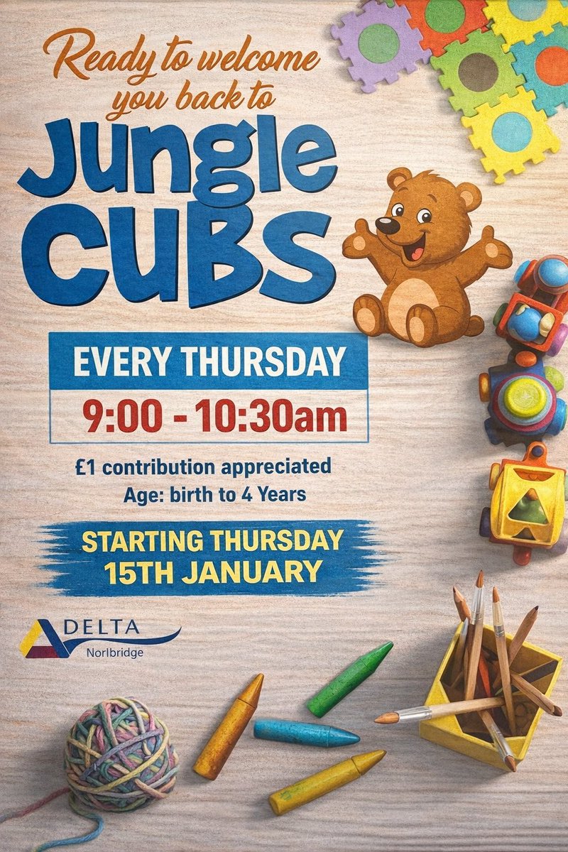 Jungle Cubs is ROARING back to life! 🐒🦁

Whether you're a returning jungle explorer or a brand new adventurer, we can't wait to welcome you! Mrs Williams is super excited to see all.

Spread the word and bring your little ones - let's make this term unforgettable! 🎉