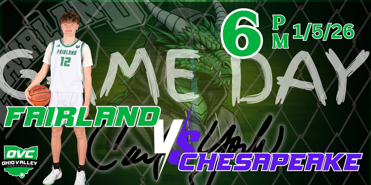 The Dragons travel down the river tonight to take on a neighboring rival! 🏀
JV tips off at 6:00 PM, followed by the Varsity mat❌hup.
It’s shaping up to be an ex❌iting night of basketball
