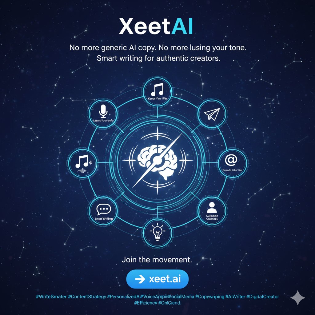 PaulJpcatilo01's tweet photo. No more generic AI copy. No more losing your tone. π§ π―
@xeetdotai learns your style, keeps your vibe, and delivers ready-to-post content that actually sounds like you.
Smart writing for authentic creators.
π https://t.co/PA8mPZbGmJ
#WriteSmarter #ContentStrategy #PersonalizedAI #VoiceAmplified #SocialMedia #Copywriting #AIWriter #DigitalCreator #Efficiency #OnBrand