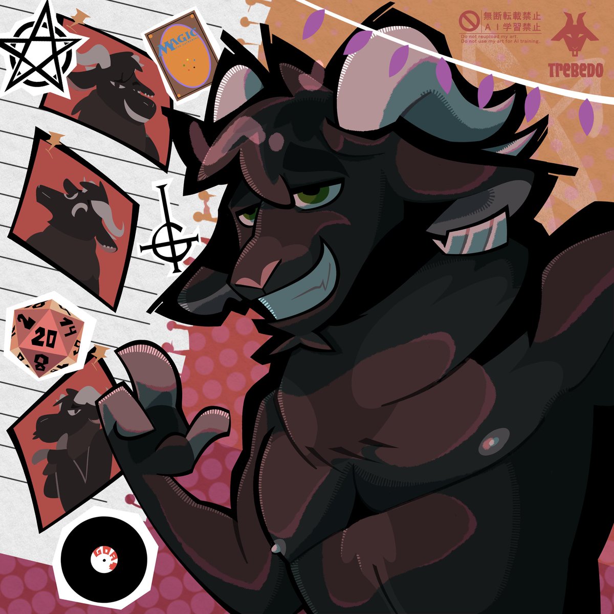 -That f*cking stinky black goat,
yeah that’s me~

(Os prometo que me ducho)

🎨: <a href="/Trebedo/">Trev ⭐️</a>